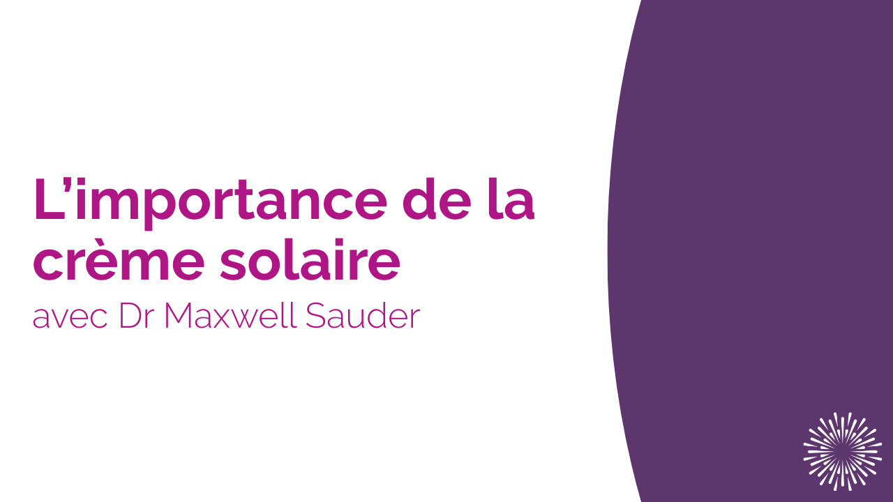 Vignette YouTube intitulée « L'importance de la crème solaire ».